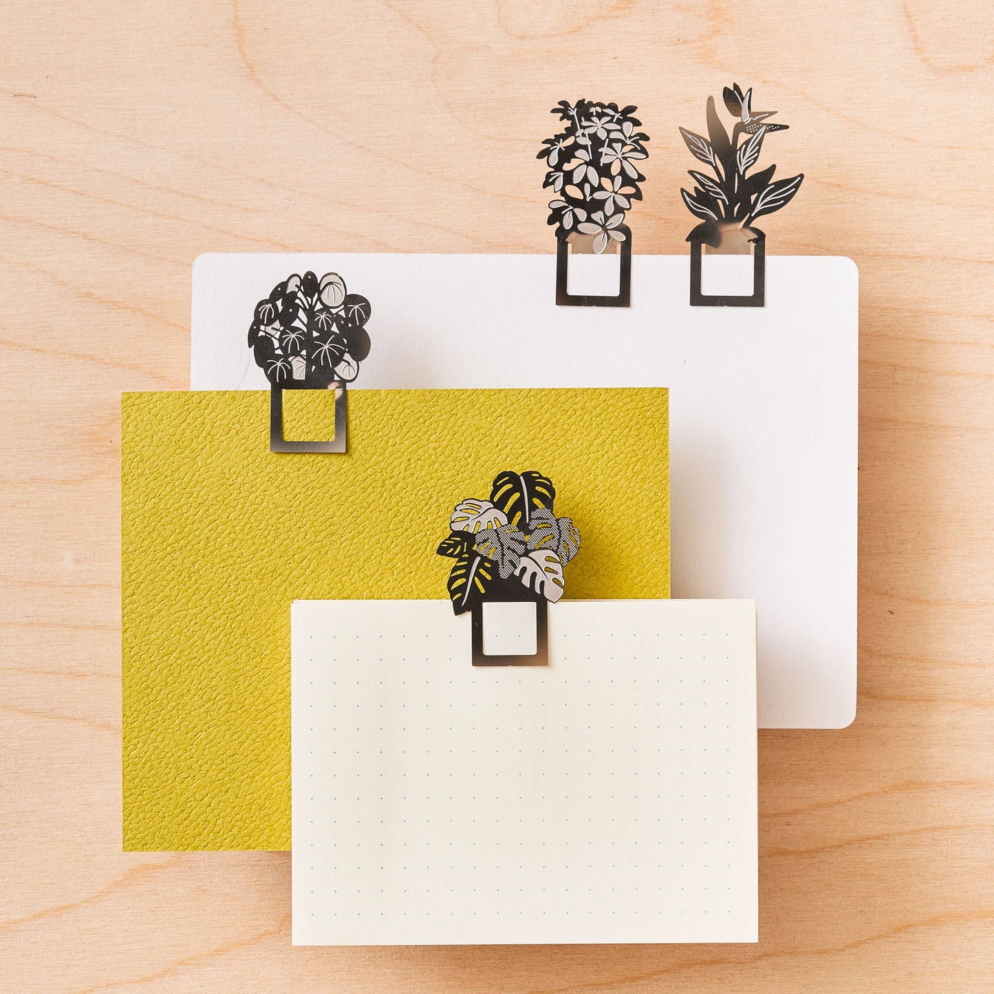 Another Studio Bookmark set - Houseplant page marker metal, botanical gift