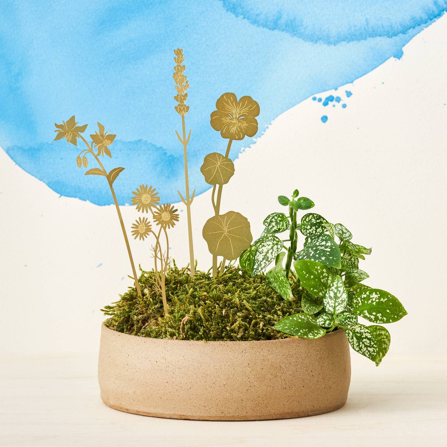 Another Studio - Brass Bloom Herbs plant decoration