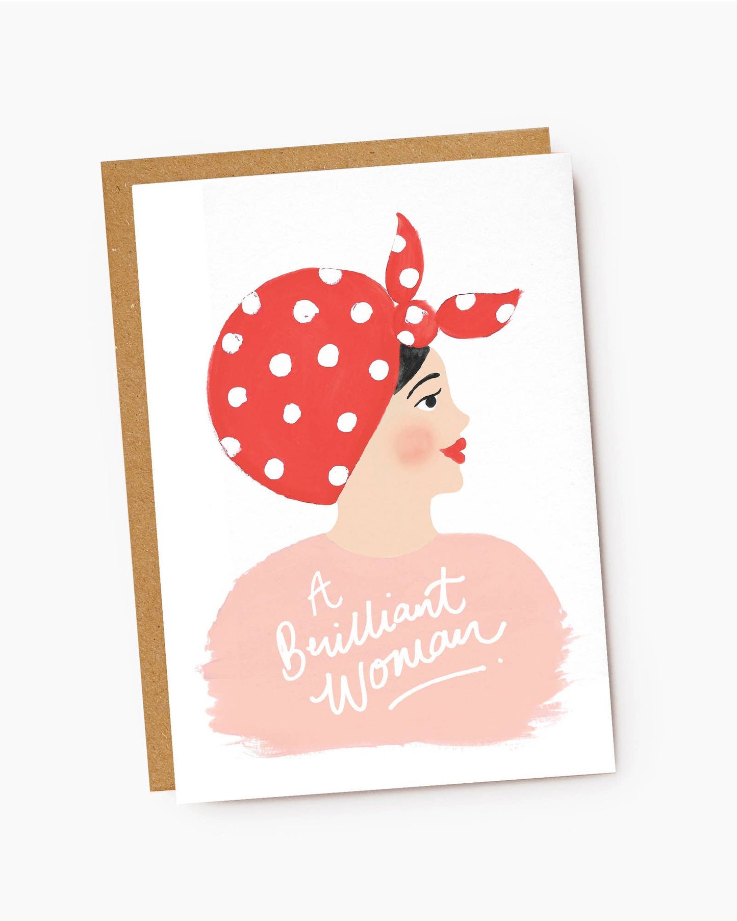 A Brilliant Woman Retro Illustrated Woman Card by Jade Fisher