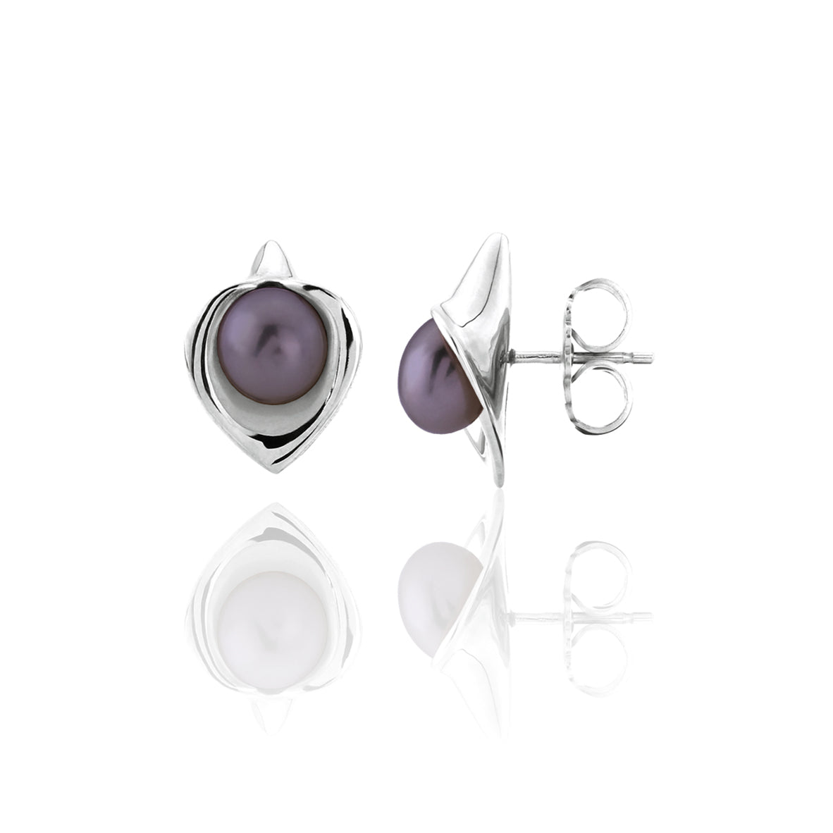 Amanda Cox - Silver and Freshwater Pearl studs - Small Wedding Bridal Jewellery - cultured freshwater pearls