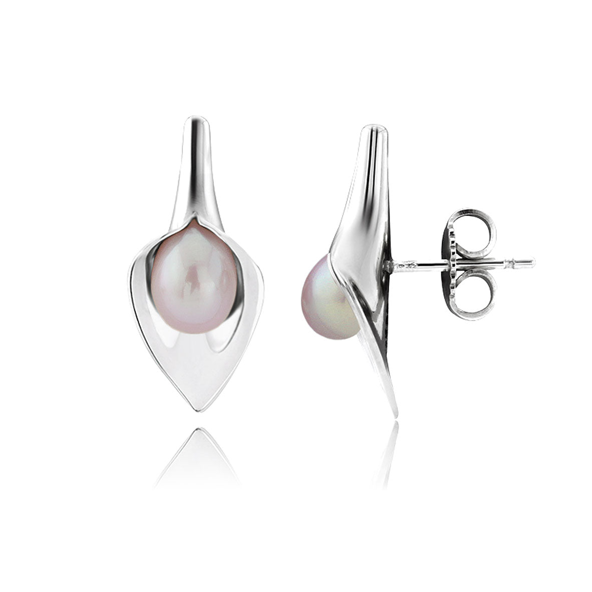 Amanda Cox - Silver and Freshwater Pearl studs - Small Wedding Bridal Jewellery - cultured freshwater pearls