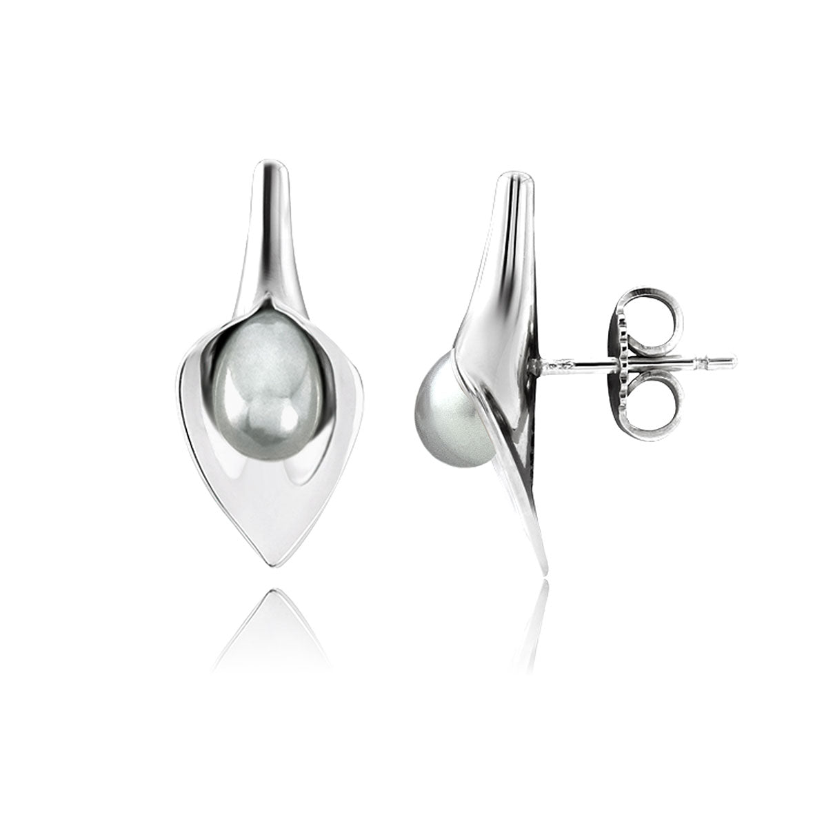 Amanda Cox - Silver and Freshwater Pearl studs - Small Wedding Bridal Jewellery - cultured freshwater pearls
