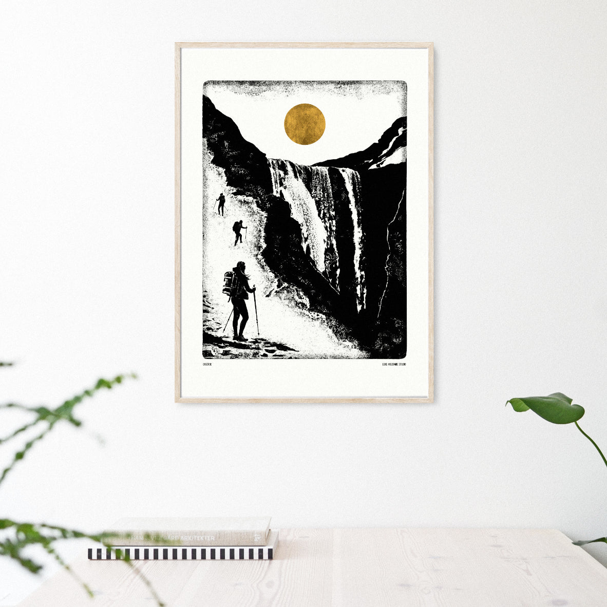 Luke Holcombe - Explore - Cascade artwork A4 print