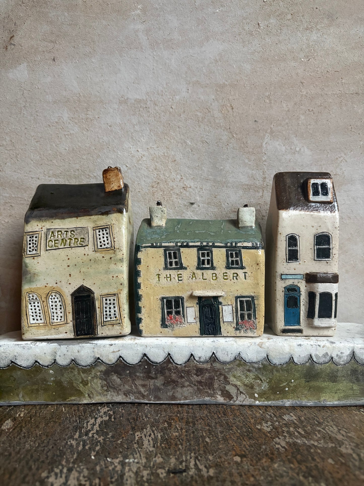 Ceramic buildings by Amanda Banham