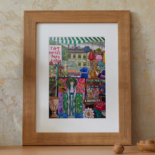 Donna Flowers-Dorning -  Rag Market - A4 print artwork
