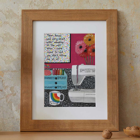Donna Flowers-Dorning -  Sewing Room - A4 print artwork