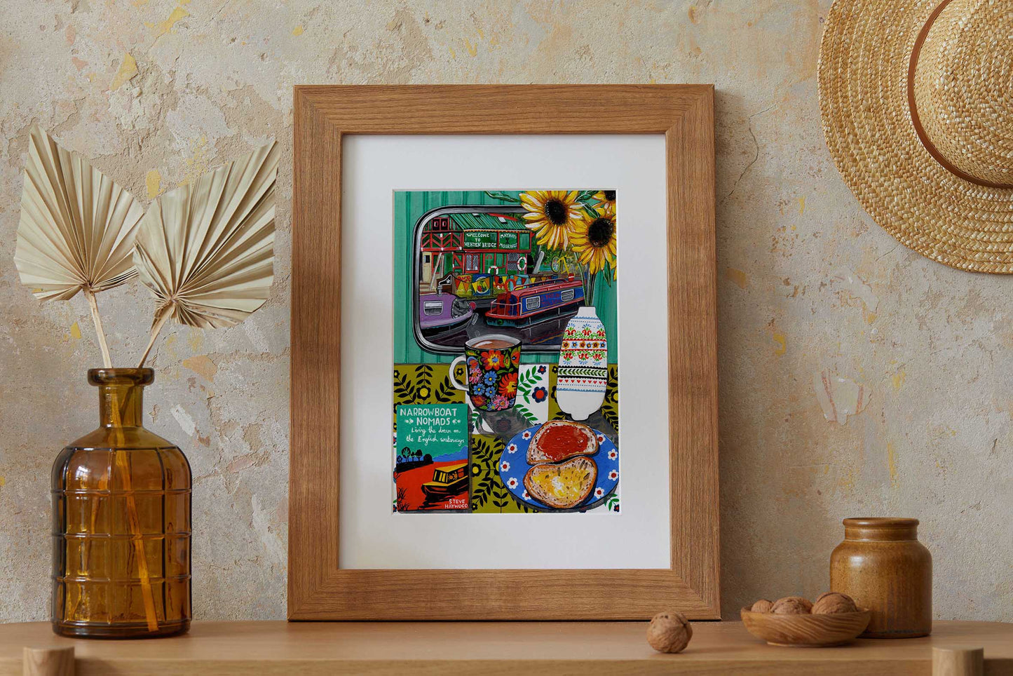 Donna Flowers-Dorning - Narrowboat Nomads - A4 print artwork