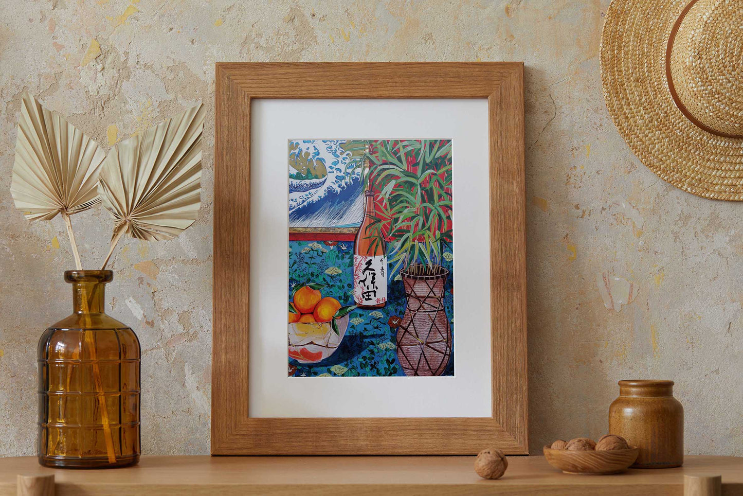 Donna Flowers-Dorning - Wave and Saki - A4 print artwork