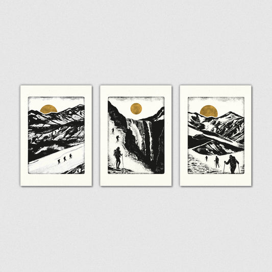 Luke Holcombe - Explore - Pack of 3 cards artwork greetings cards