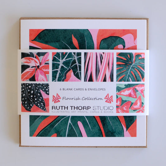 Ruth Thorp Flourish pack of 6 cards artwork