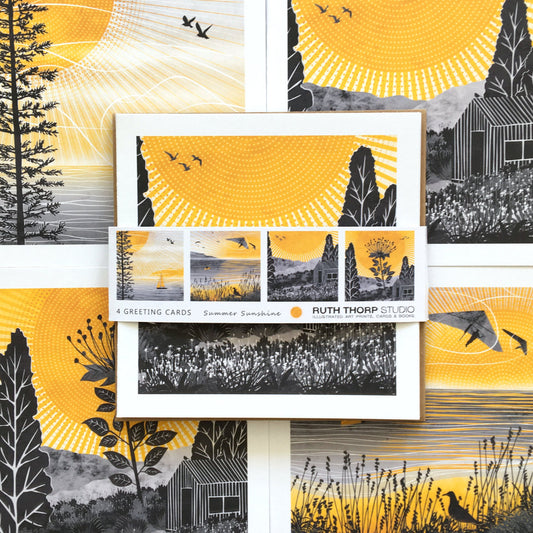 Ruth Thorp - Summer Sunshine - Pack of 4 Cards artwork