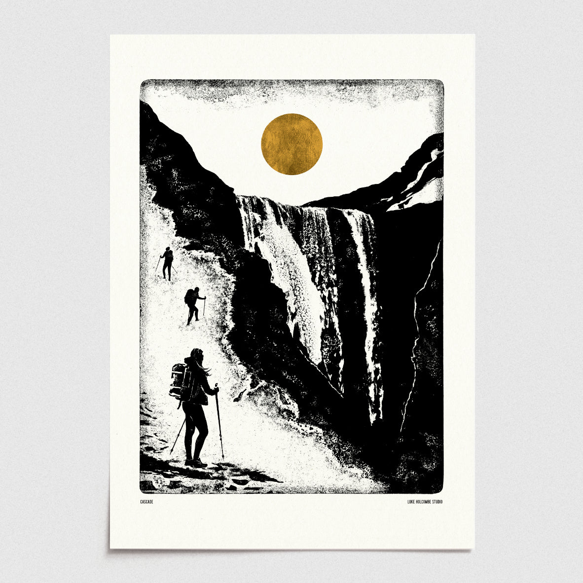 Luke Holcombe - Explore - Cascade artwork A4 print