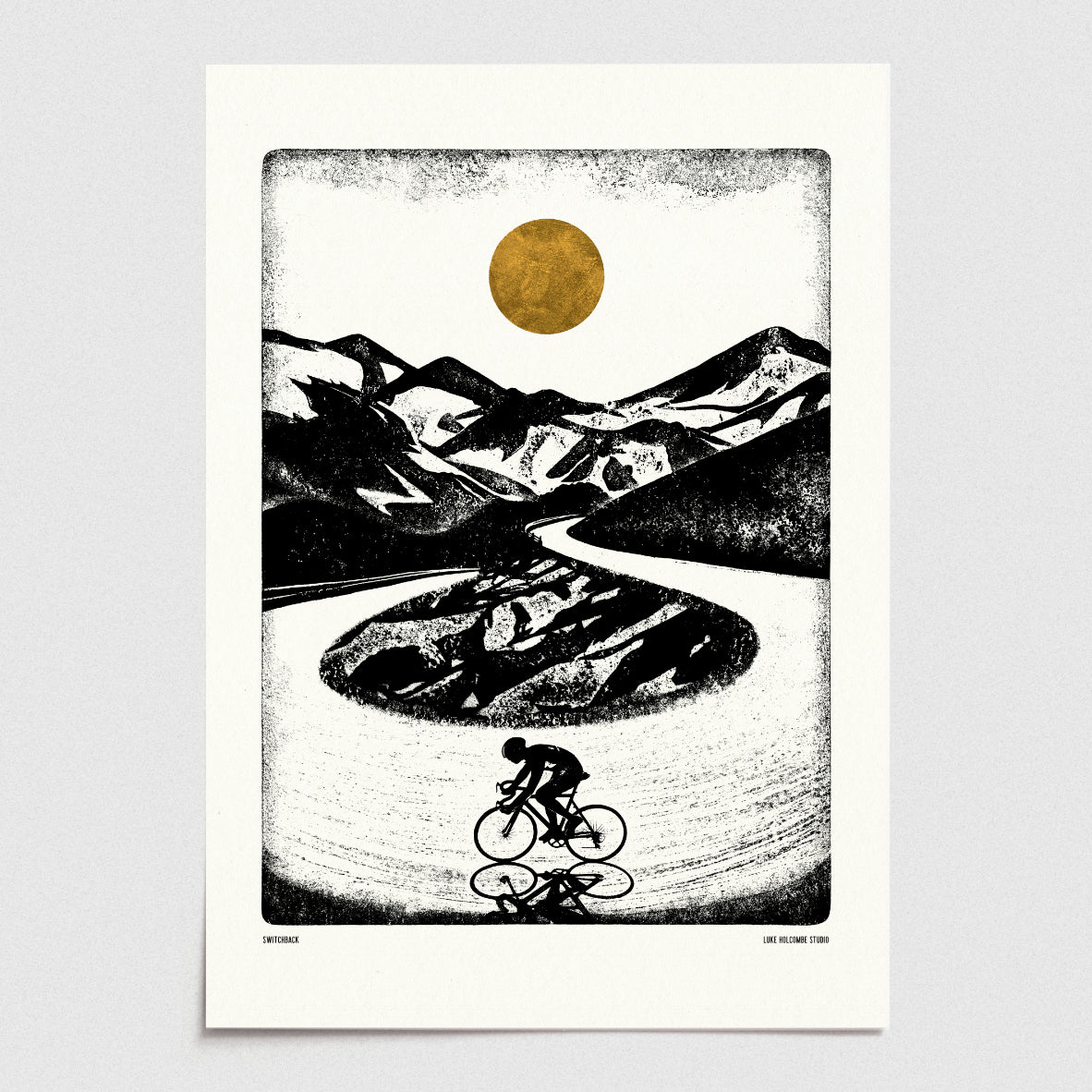 Luke Holcombe - Mountain High Collection - Switchback artwork A4 print