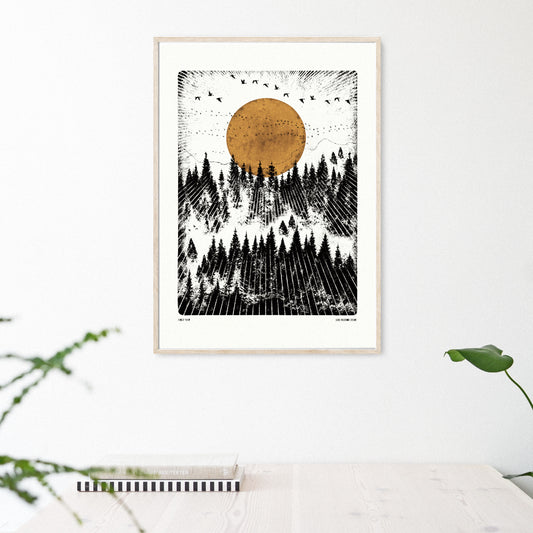 Luke Holcombe - Wilderness Collection - Forest View artwork A4 print