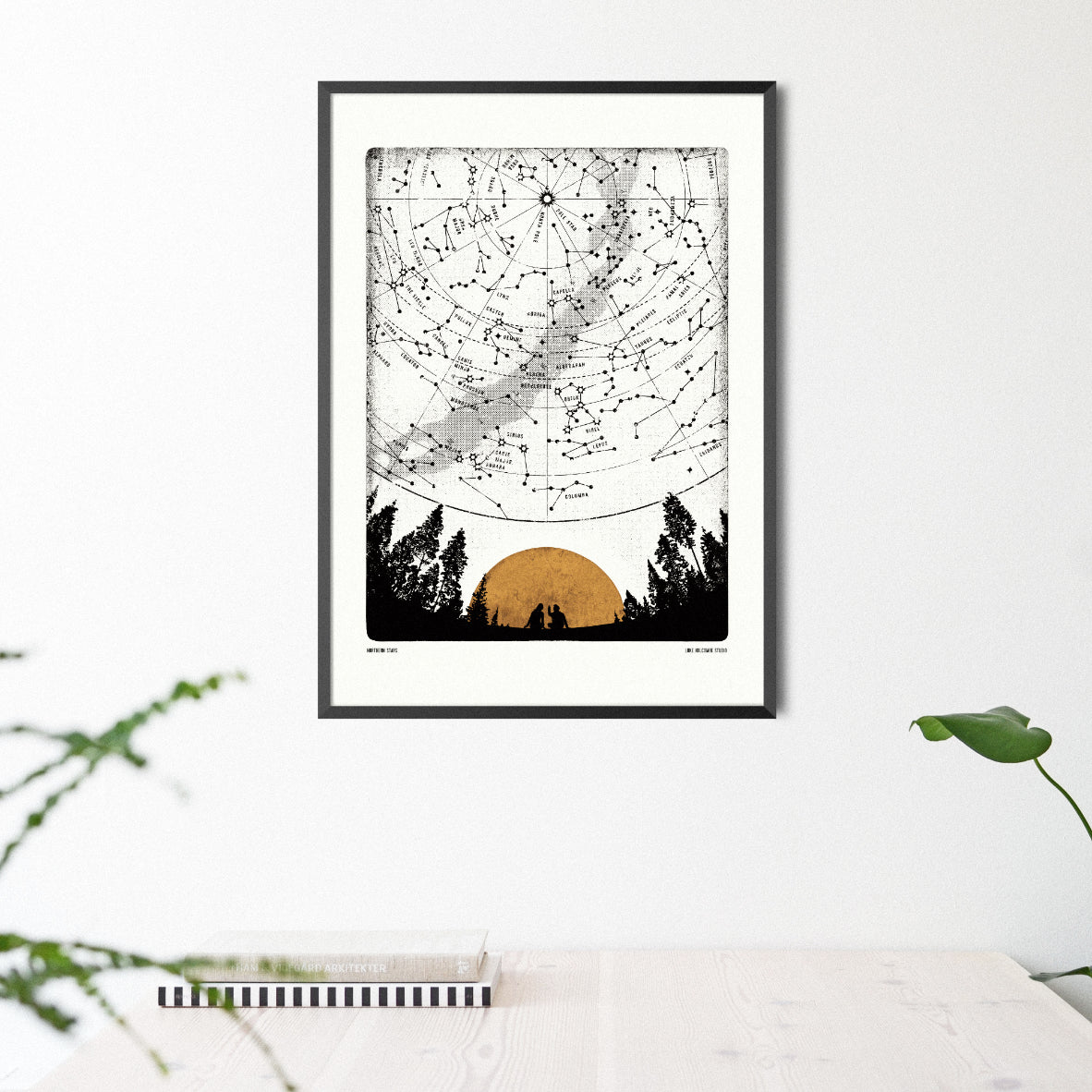 Luke Holcombe - Wilderness Collection - Northern Stars artwork A4 print