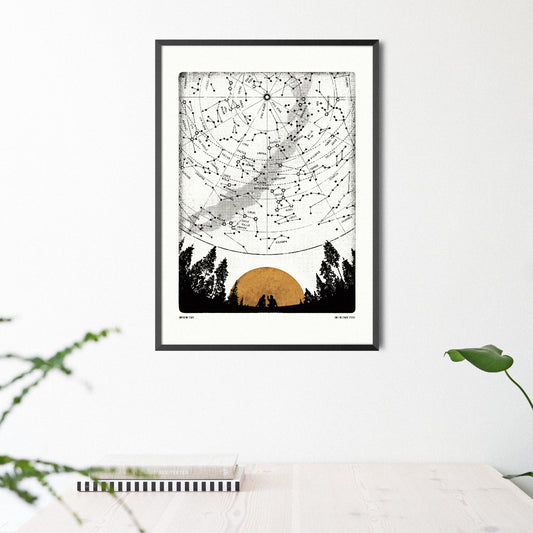 Luke Holcombe - Wilderness Collection - Northern Stars artwork A4 print