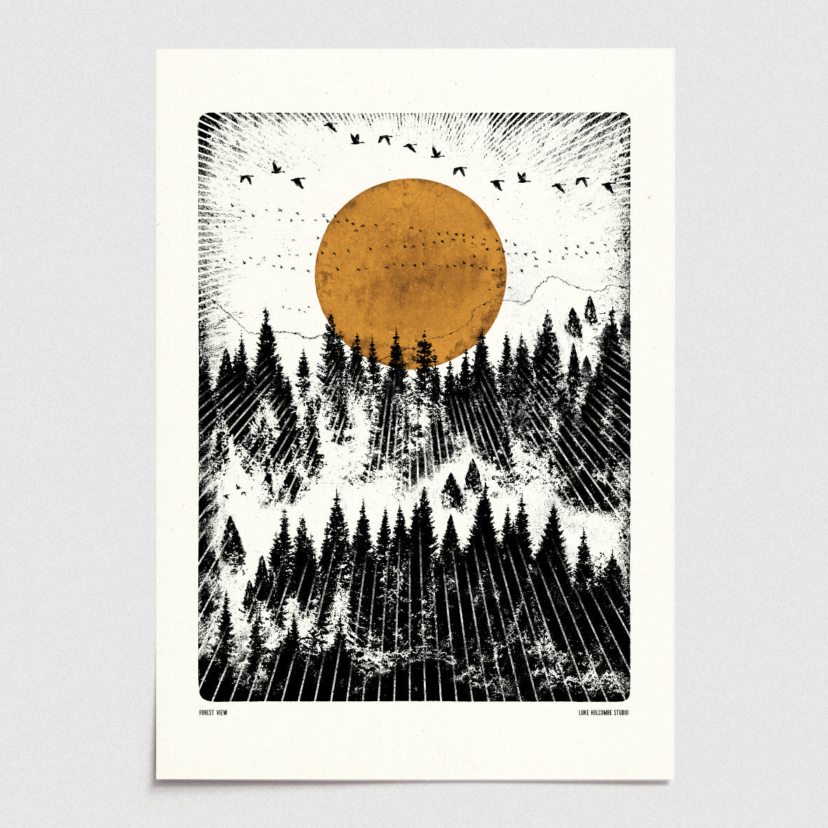 Luke Holcombe - Wilderness Collection - Forest View artwork A4 print Heart Gallery