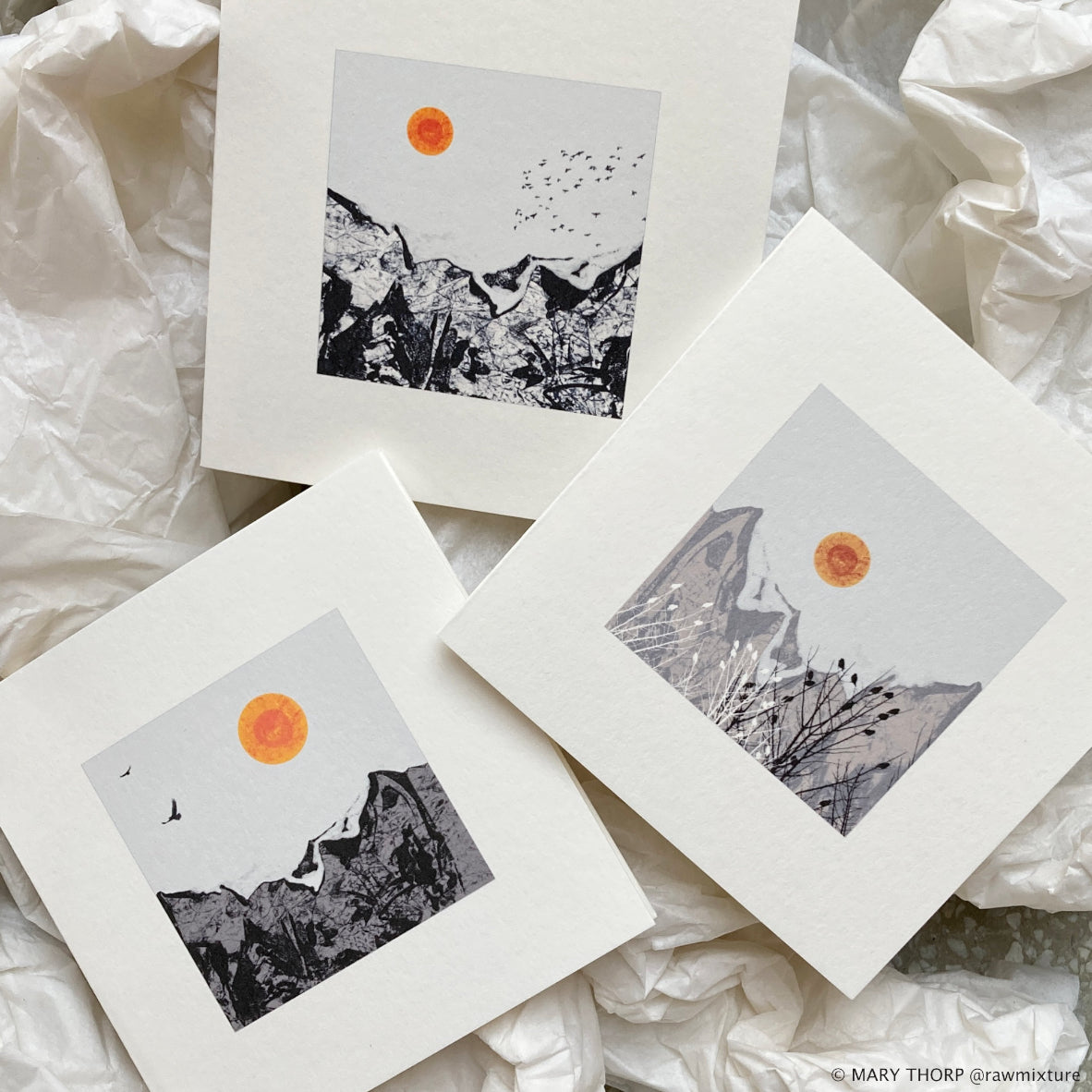 Mary Thorp - Mountain Birds - Box of 9 Cards artwork Heart Gallery art cards