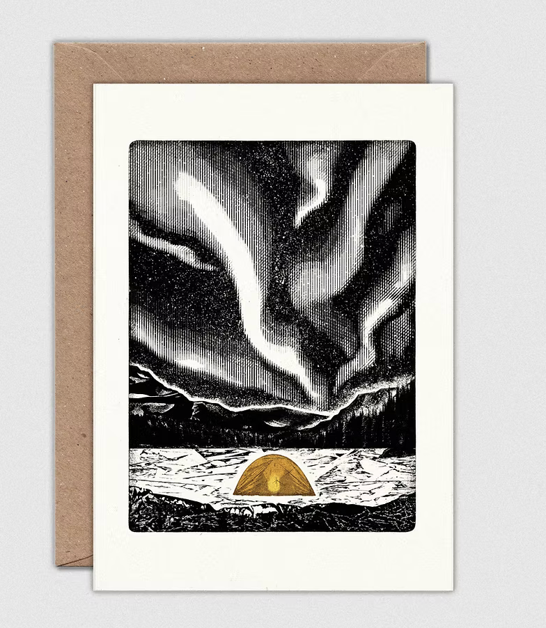 Set of 3 cards by Luke Holcombe from his Camping collection