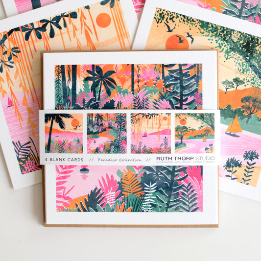 Ruth Thorp - Paradise - Pack of 4 Cards artwork