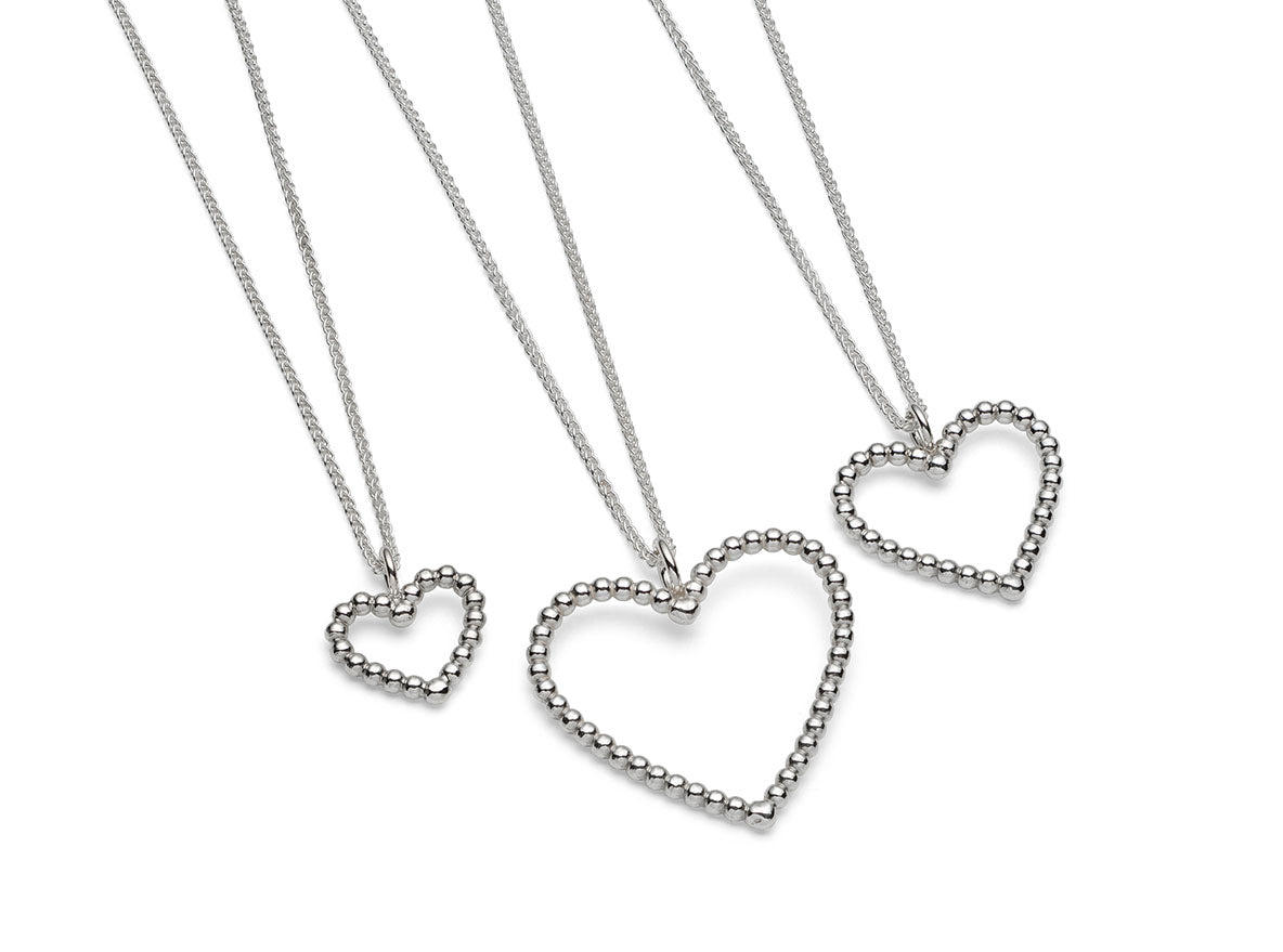 Rebecca Lewis - Silver granule heart pendant - jewllery - bridal jewellery - bridesmaids