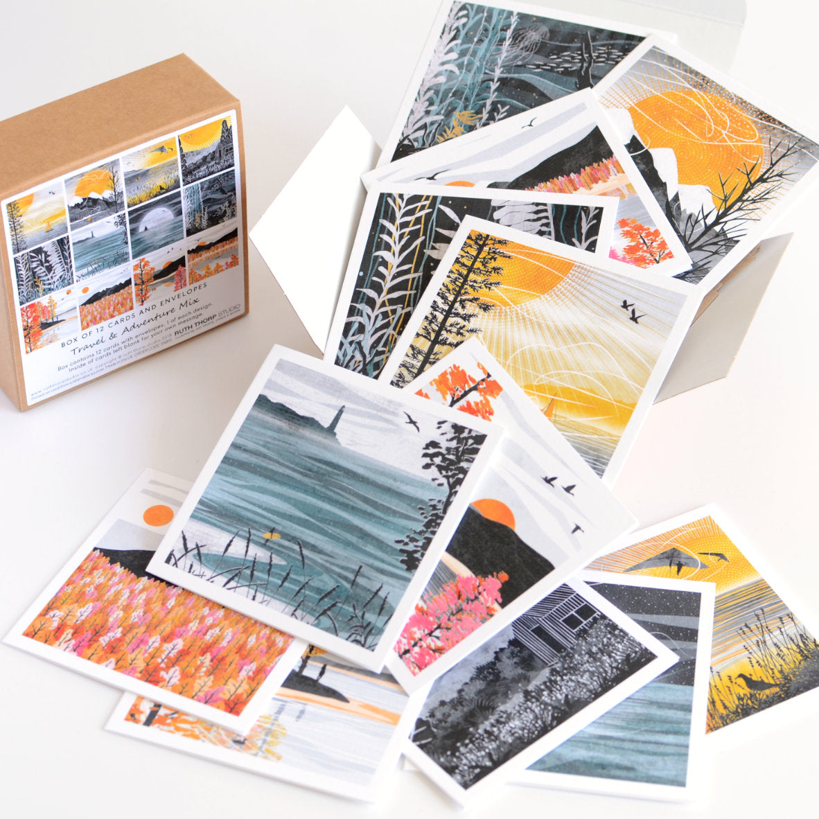 Ruth Thorp - Travel and Adventure - Box of 12 Cards artwork