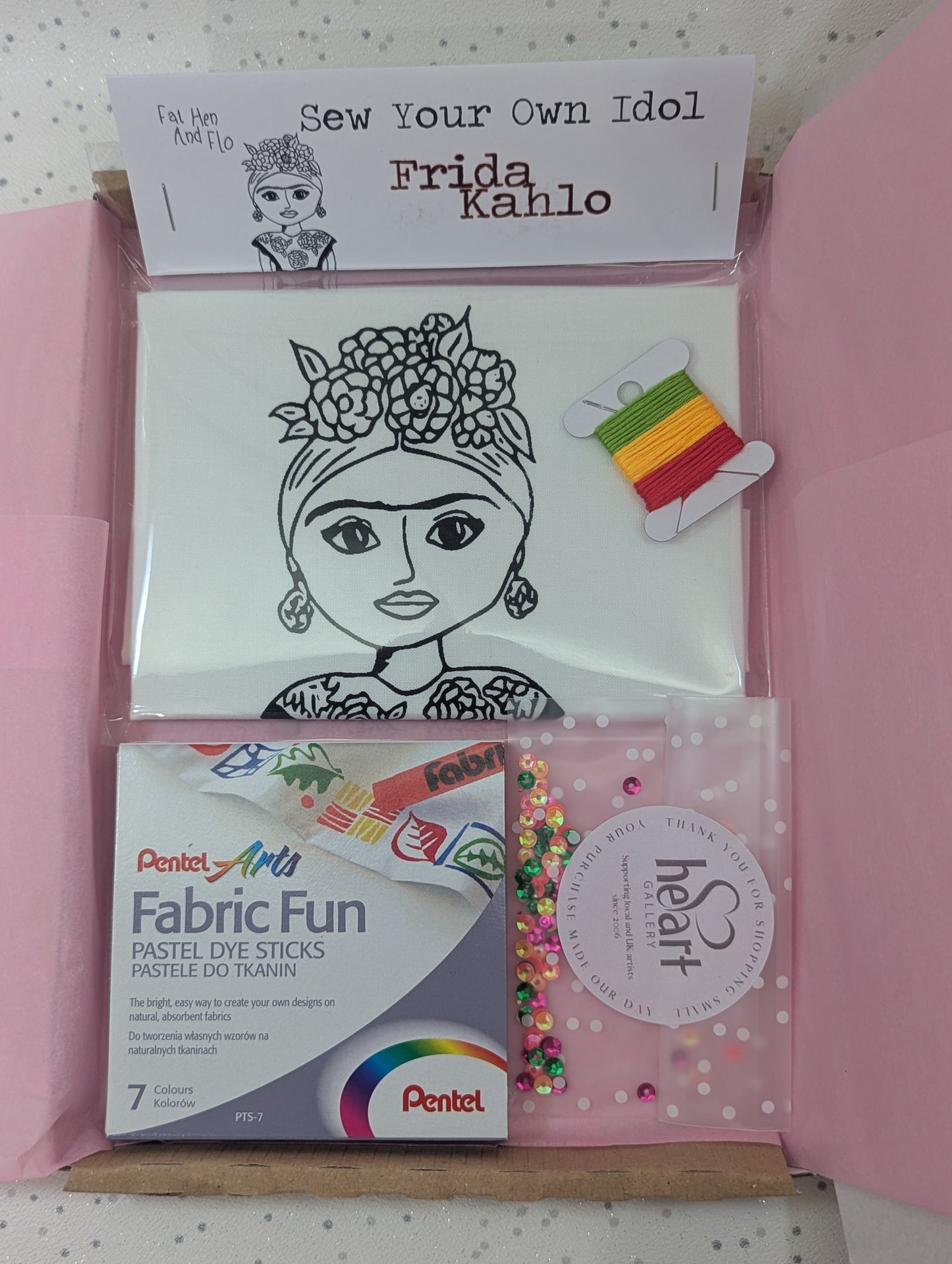 Sew Your Own letterbox gift - Frida Kahlo - Hebden Bridge HEart Gallery