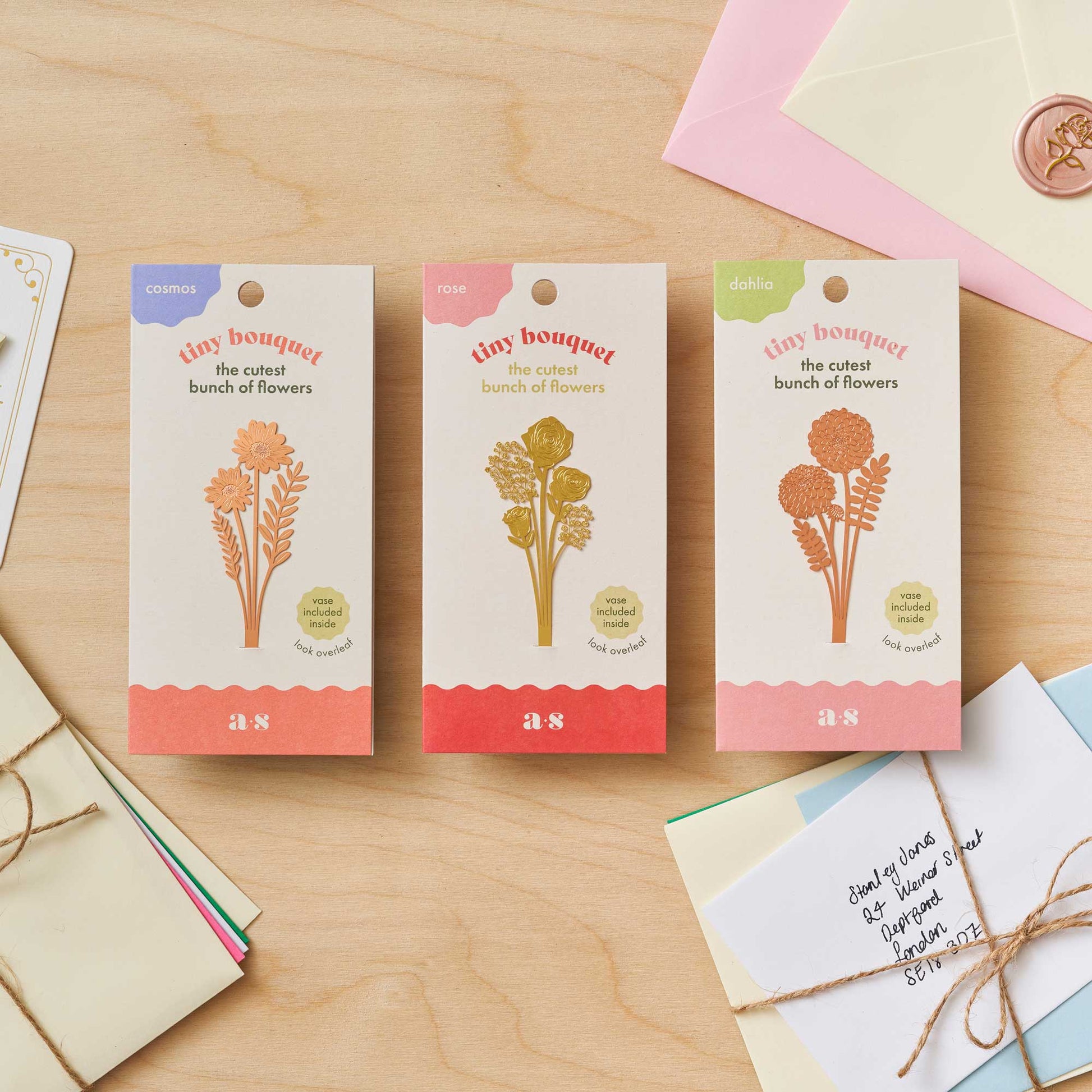 Styled tiny bouquets by Another Studio postable birthday gifts - flowers in the post