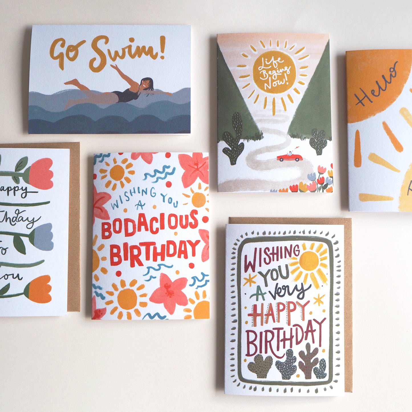 Hello Friend Sunshine Friendship Card by Jade Fisher
