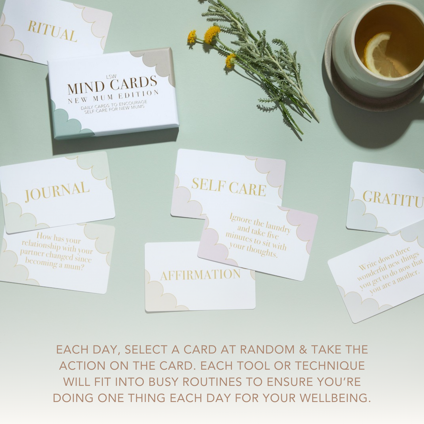 details on how to use the LSW mind cards new mum edition for Heart Gallery