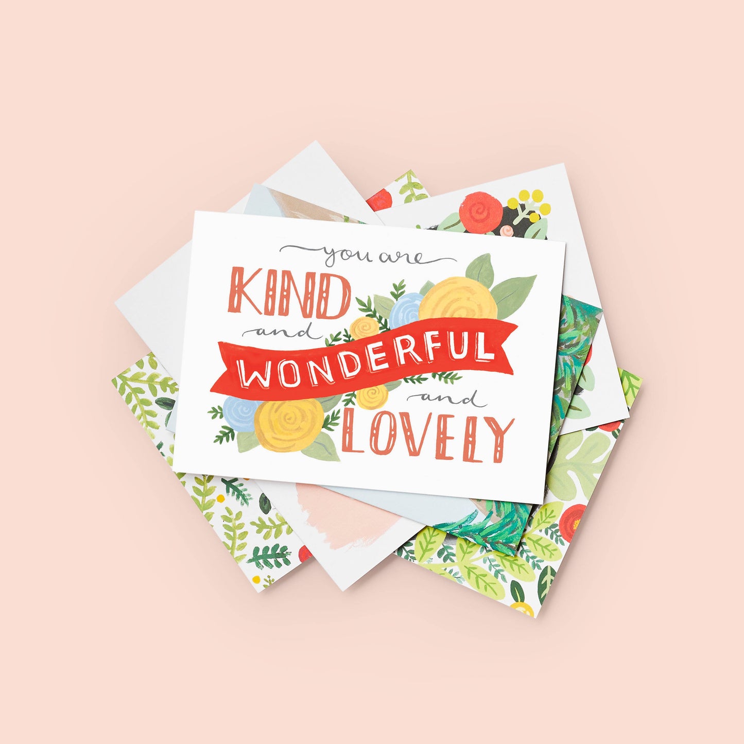 'Kind Wonderful Lovely' Love & Friendship Card by Jade Fisher