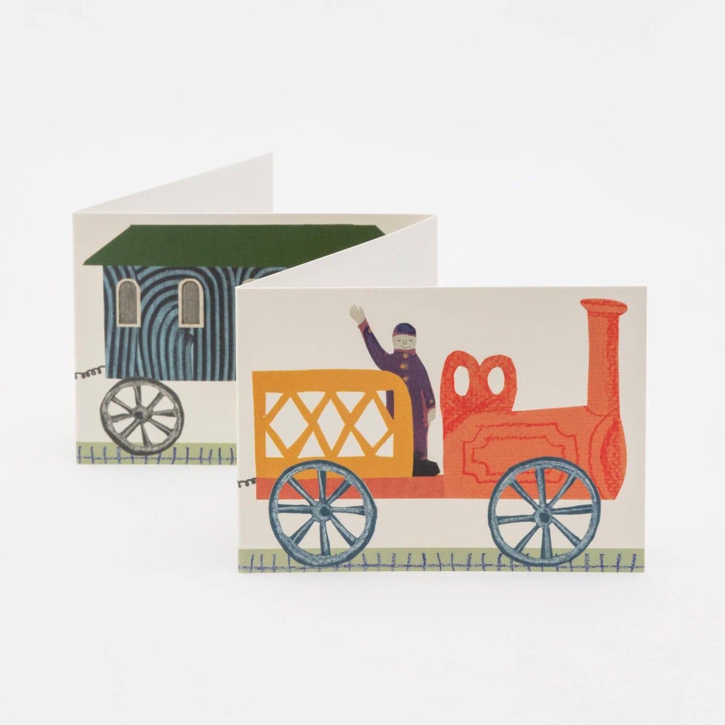 tirzah's Train concertina card  by Hadley Paper Goods for Heart Gallery