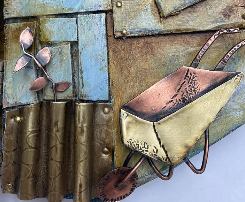 Allotment Shed wheelbarrow by Frances Noon for Heart Gallery