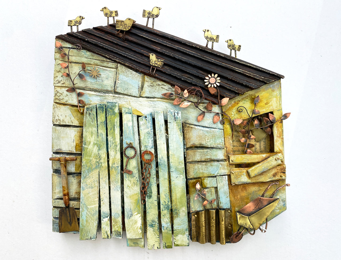 Allotment_shed wall piece by Frances Noon