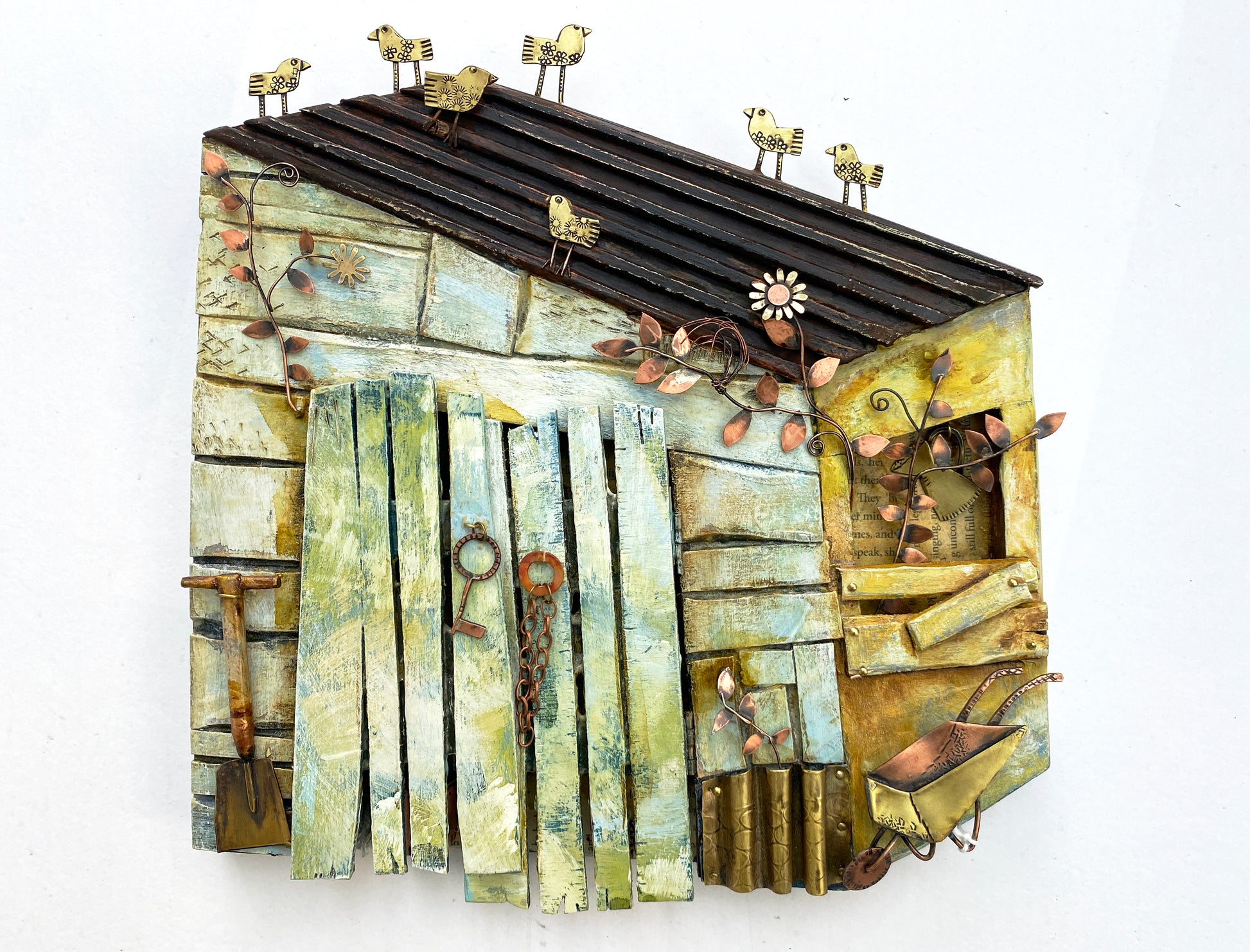 Allotment_shed wall piece by Frances Noon
