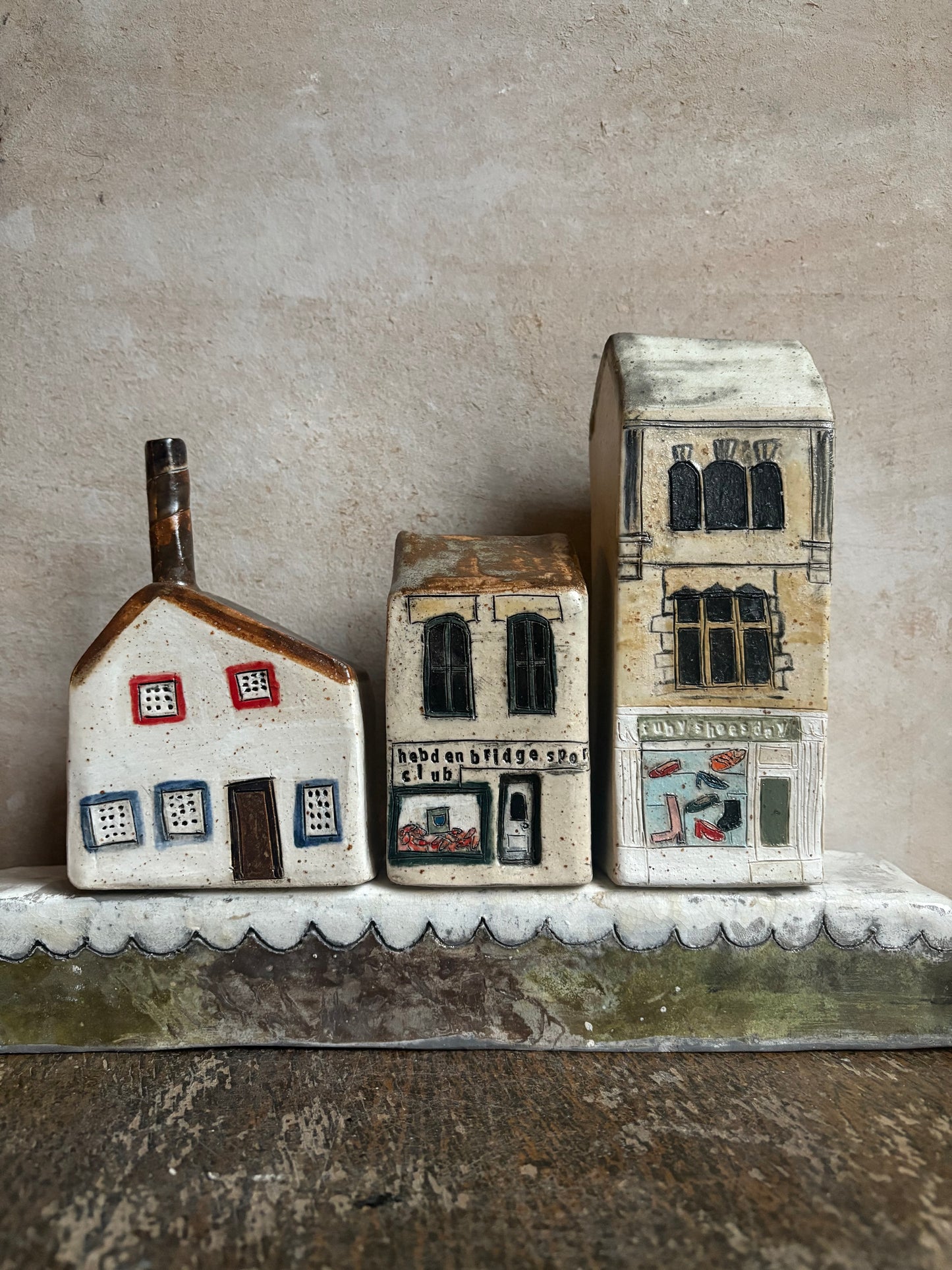 Amanda Banham ceramic buildings Hebden Bridge