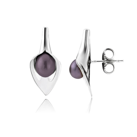 Amanda Cox - Silver and Freshwater Pearl studs - Small Wedding Bridal Jewellery  - cultured freshwater pearls Heart Gallery