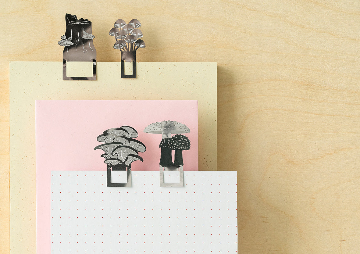 Another Studio Mushroom bookmarks stainless steel