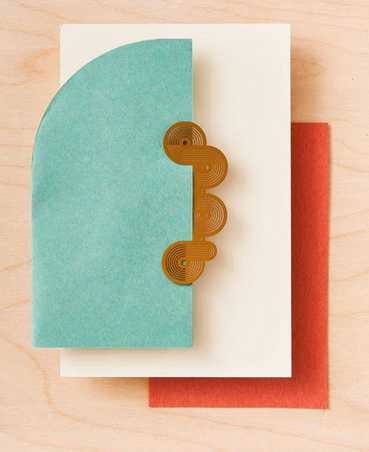Styled Bauhaus bookmark by Another Studio with some colured paper