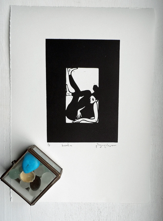 Polly Marix-Evans - Boxed In - Original Linocut