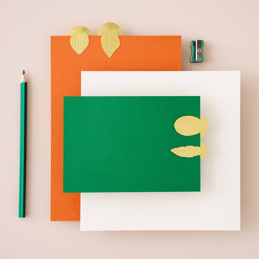 Brass leaf page markers styled by Another Studio for Heart Gallery