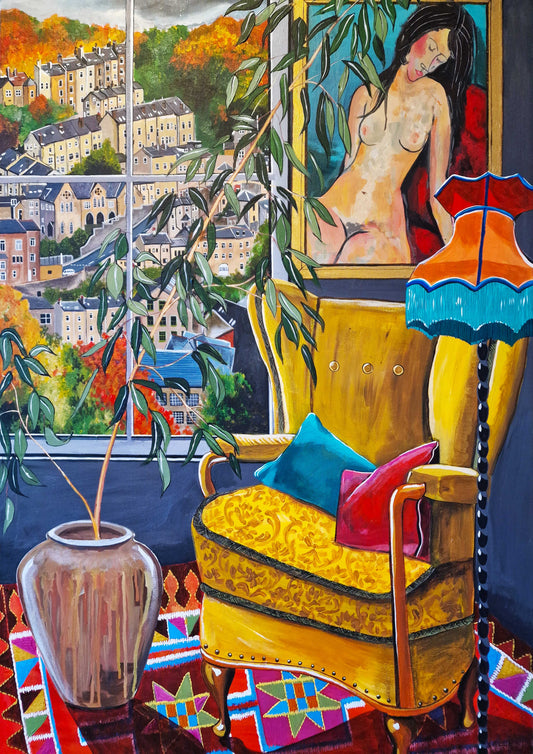 Donna Flowers-Dorning -  Bohemian Hebden View - A4 print artwork