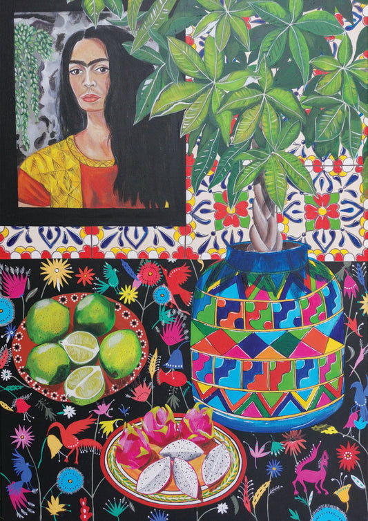 Donna Flowers-Dorning - Frida With Limes - A4 print artwork
