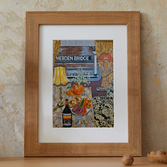 Donna Flowers-Dorning -  Hebden Steam Train - A4 print artwork