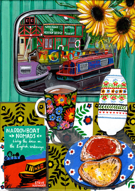 Donna Flowers-Dorning -  Narrowboat Nomads - A4 print artwork