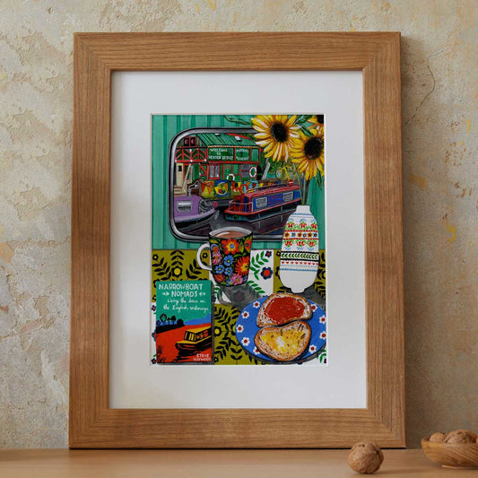 Donna Flowers-Dorning -  Narrowboat Nomads - A4 print artwork