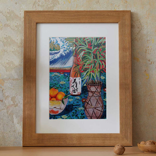 Donna Flowers-Dorning -  Wave and Saki - A4 print artwork