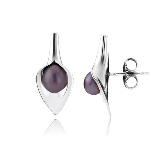 Amanda Cox - Silver and Freshwater Pearl studs - Small Wedding Bridal Jewellery  - cultured freshwater pearls