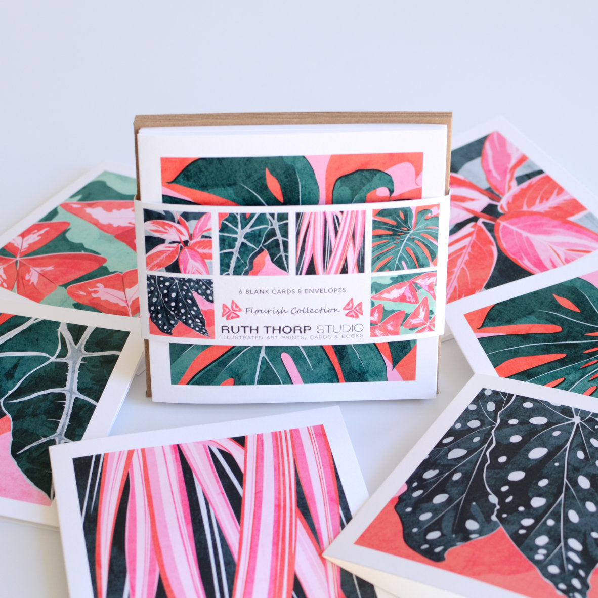 Ruth Thorp Flourish pack of 6 cards artwork