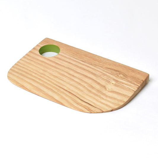 Humblewood dough scraper in wood with coloured accents for Heart Gallery